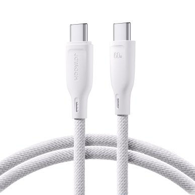 Joyroom Multi-Color Series SA34-CC3 USB-C / USB-C Cable 60W Fast Transfer 1m - White