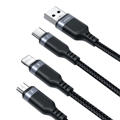 Joyroom Multi-Use Series 3-in-1 cable S-1T3018A18 Lightning USB-C micro USB 1.2m - black 3