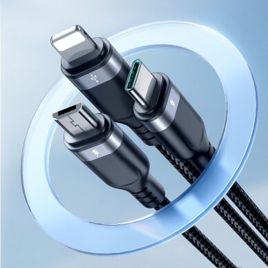 Joyroom Multi-Use Series 3-in-1 cable S-1T3018A18 Lightning USB-C micro USB 30 cm - black 7