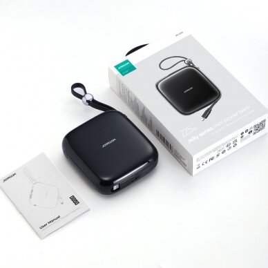 Joyroom power bank 10000mAh Jelly Series 22.5W with built-in Lightning cable Juodas (JR-L003) 5