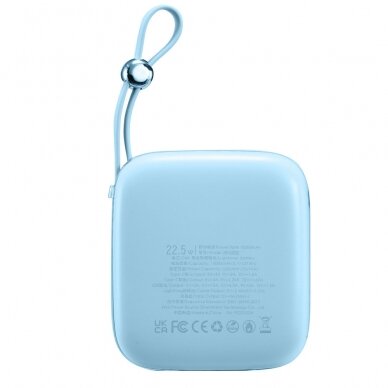 Joyroom power bank 10000mAh Jelly Series 22.5W with built-in USB C cable Mėlynas (JR-L002) 2