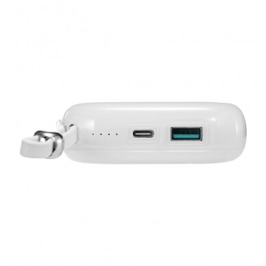 Joyroom power bank 10000mAh Jelly Series 22.5W with built-in USB C cable white (JR-L002) 2