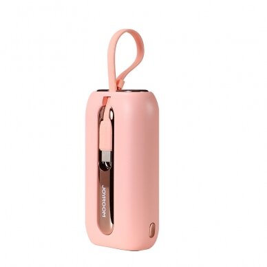 Joyroom powerbank 10000mAh Colorful Series 22.5W with 2 built-in USB C and Lightning cables pink (JR-L012) 1