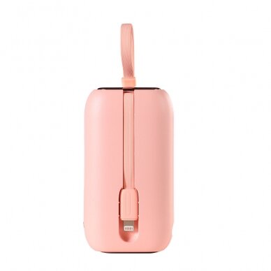 Joyroom powerbank 10000mAh Colorful Series 22.5W with 2 built-in USB C and Lightning cables pink (JR-L012) 6