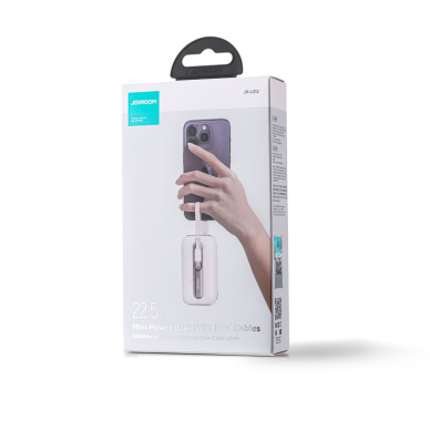 Joyroom powerbank 10000mAh Colorful Series 22.5W with 2 built-in USB C and Lightning cables white (JR-L012) 4 Joyroom powerbank 10000mAh Colorful Series 22.5W with 2 built-in USB C and Lightning cables white (JR-L012) 4