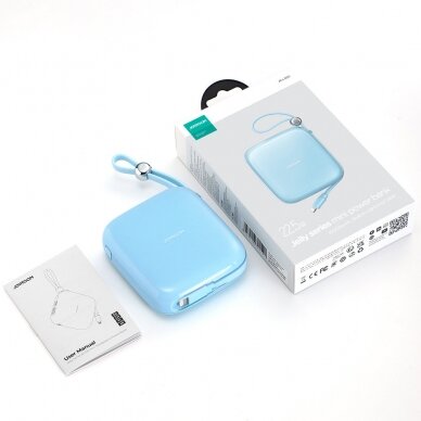 Joyroom powerbank 10000mAh Jelly Series 22.5W with built-in Lightning cable blue (JR-L003) 14