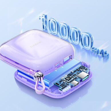 Joyroom powerbank 10000mAh Jelly Series 22.5W with built-in Lightning cable violet (JR-L003) 11