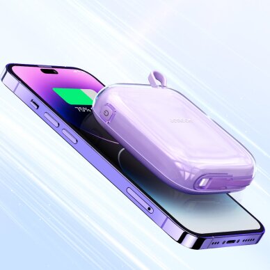 Joyroom powerbank 10000mAh Jelly Series 22.5W with built-in Lightning cable violet (JR-L003) 12