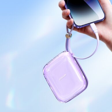 Joyroom powerbank 10000mAh Jelly Series 22.5W with built-in Lightning cable violet (JR-L003) 13