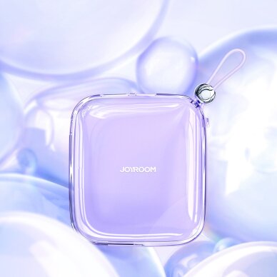 Joyroom powerbank 10000mAh Jelly Series 22.5W with built-in Lightning cable violet (JR-L003) 14