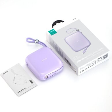 Joyroom powerbank 10000mAh Jelly Series 22.5W with built-in Lightning cable violet (JR-L003) 5