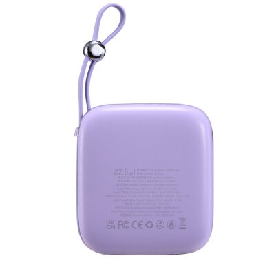 Joyroom powerbank 10000mAh Jelly Series 22.5W with built-in Lightning cable violet (JR-L003) 6
