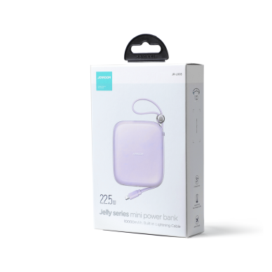 Joyroom powerbank 10000mAh Jelly Series 22.5W with built-in Lightning cable violet (JR-L003) 4