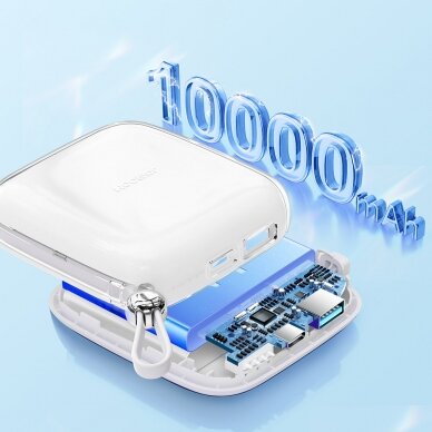 Joyroom powerbank 10000mAh Jelly Series 22.5W with built-in Lightning cable white (JR-L003) 13