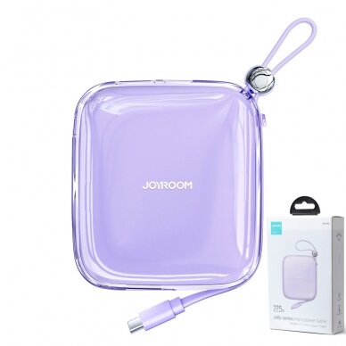 Joyroom powerbank 10000mAh Jelly Series 22.5W with built-in USB C cable Violetinis (JR-L002) 14