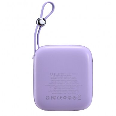 Joyroom powerbank 10000mAh Jelly Series 22.5W with built-in USB C cable Violetinis (JR-L002) 2