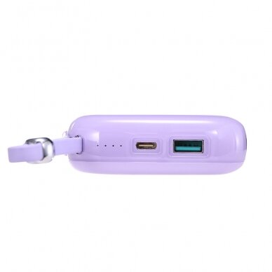 Joyroom powerbank 10000mAh Jelly Series 22.5W with built-in USB C cable Violetinis (JR-L002) 7