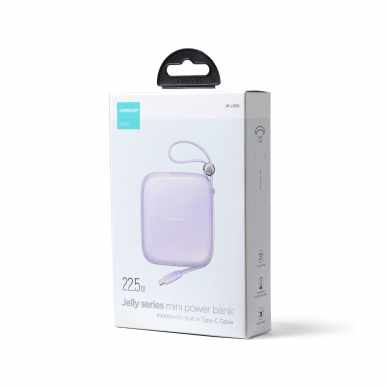 Joyroom powerbank 10000mAh Jelly Series 22.5W with built-in USB C cable Violetinis (JR-L002) 4