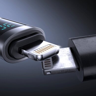 Įkrovimo kabelis Joyroom S-A16 Pro Prism Series 30W USB-C – Lightning su ekranu 1.2 m – juodas 4