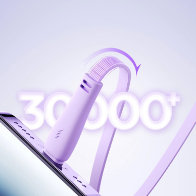 Joyroom S-A40 Colorful Series 3in1 retractable Kabelis USB-A to USB-C / Lightning / microUSB 1m - violetinis 5 Joyroom S-A40 Colorful Series 3in1 retractable Kabelis USB-A to USB-C / Lightning / microUSB 1m - violetinis 5