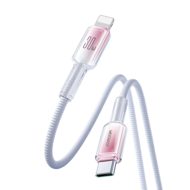 Joyroom S-A42 Crystal-Clear Series 30W USB-C / Lightning kabelis 1.2 m – baltas 2