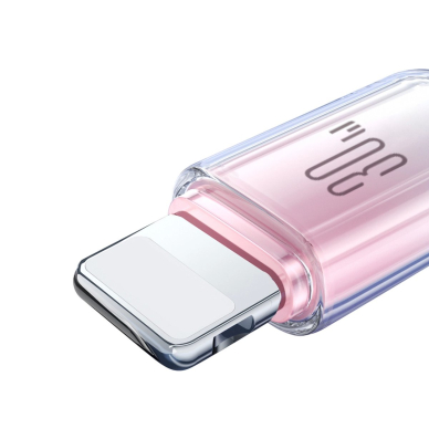 Joyroom S-A42 Crystal-Clear Series 30W USB-C / Lightning kabelis 1.2 m – baltas 5