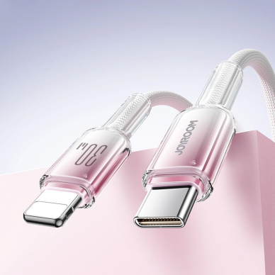 Joyroom S-A42 Crystal-Clear Series 30W USB-C / Lightning kabelis 1.2 m – baltas 7