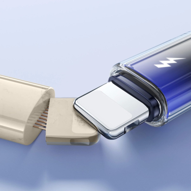 Joyroom S-A42 Crystal-Clear Series 3A USB-A / Lightning kabelis 1.2 m – juodas 13