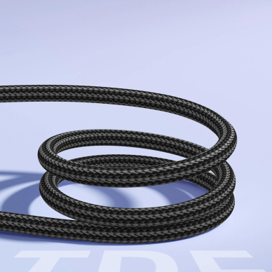 Joyroom S-A42 Crystal-Clear Series 3A USB-A / USB-C kabelis 1.2 m – juodas 10