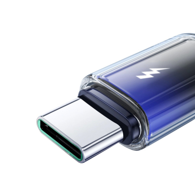 Joyroom S-A42 Crystal-Clear Series 3A USB-A / USB-C kabelis 1.2 m – juodas 5