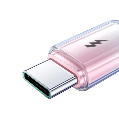 Joyroom S-A42 Crystal-Clear Series 3A USB-A / USB-C kabelis 1.2 m – baltas 5 Joyroom S-A42 Crystal-Clear Series 3A USB-A / USB-C kabelis 1.2 m – baltas 5