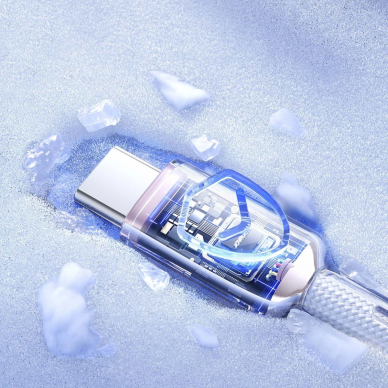 Joyroom S-A42 Crystal-Clear Series 60W USB-C / USB-C kabelis 1.2 m – baltas 12