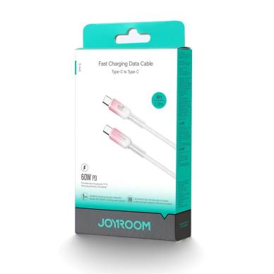 Joyroom S-A42 Crystal-Clear Series 60W USB-C / USB-C kabelis 1.2 m – baltas 7