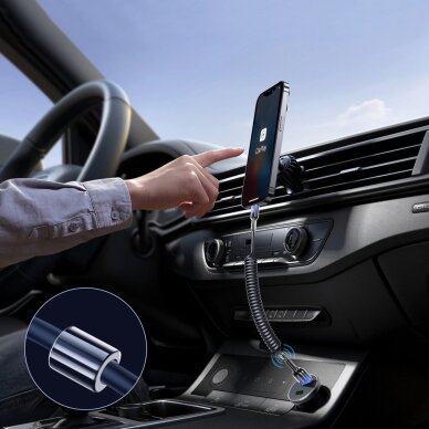 Įkrovimo kabelis Joyroom S-A43 Crystal-Clear Series 3A USB-A – USB-C spiralinis 1.5 m – juodas 3 Įkrovimo kabelis Joyroom S-A43 Crystal-Clear Series 3A USB-A – USB-C spiralinis 1.5 m – juodas 3