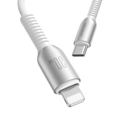 Joyroom S-A51 Cutting-Edge Series 30W USB-C / Lightning kabelis 1.2 m – pilkas 1