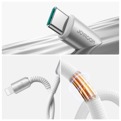Joyroom S-A51 Cutting-Edge Series 30W USB-C / Lightning kabelis 1.2 m – pilkas 10