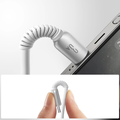 Joyroom S-A51 Cutting-Edge Series 3A USB-A / USB-C kabelis 1.2 m – pilkas 7