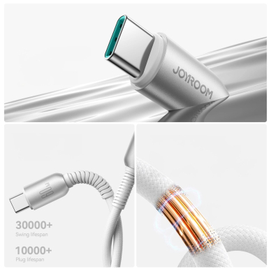 Joyroom S-A51 Cutting-Edge Series 60W USB-C / USB-C kabelis 1.2 m – pilkas 11