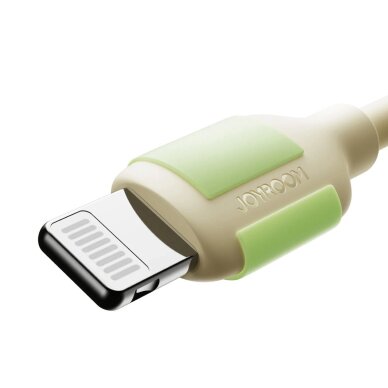 Įkrovimo kabelis Joyroom S-A53 30W USB-C – Lightning su fluorescuojančiu antgaliu 1.2 m – smėlio spalvos 1 Įkrovimo kabelis Joyroom S-A53 30W USB-C – Lightning su fluorescuojančiu antgaliu 1.2 m – smėlio spalvos 1
