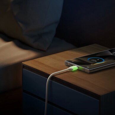 Įkrovimo kabelis Joyroom S-A53 3A USB-A – USB-C su fluorescuojančiu antgaliu 2 m – smėlio spalvos 2