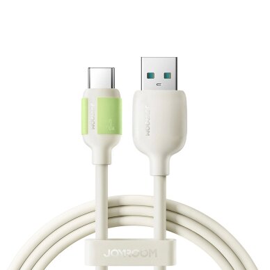 Įkrovimo kabelis Joyroom S-A53 3A USB-A – USB-C su fluorescuojančiu antgaliu 2 m – smėlio spalvos Įkrovimo kabelis Joyroom S-A53 3A USB-A – USB-C su fluorescuojančiu antgaliu 2 m – smėlio spalvos