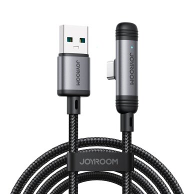 Įkrovimo kabelis Joyroom S-A56 EnjoyX Series 90° USB-A – USB-C 3A 1.2 m – juodas