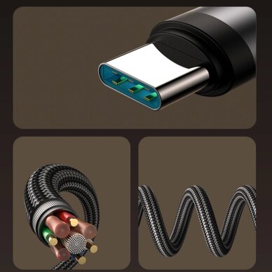 Įkrovimo kabelis Joyroom S-A56 EnjoyX Series 90° USB-C – Lightning 30W 1.2 m – juodas 5