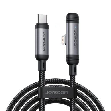 Įkrovimo kabelis Joyroom S-A56 EnjoyX Series 90° USB-C – Lightning 30W 1.2 m – juodas Įkrovimo kabelis Joyroom S-A56 EnjoyX Series 90° USB-C – Lightning 30W 1.2 m – juodas