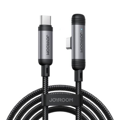 Įkrovimo kabelis Joyroom S-A56 EnjoyX Series 90° USB-C – USB-C 60W 1.2m – juodas Įkrovimo kabelis Joyroom S-A56 EnjoyX Series 90° USB-C – USB-C 60W 1.2m – juodas