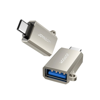 Joyroom S-H151 USB-C (kištukas) / USB-A (lizdas) adapteris su kilpele – sidabrinis