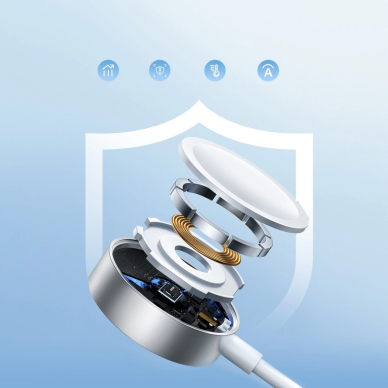 Joyroom S-IW008 3-in-1 magnetinis įkrovimo kabelis USB-A / Lightning / USB-C 1.2 m – baltas 12