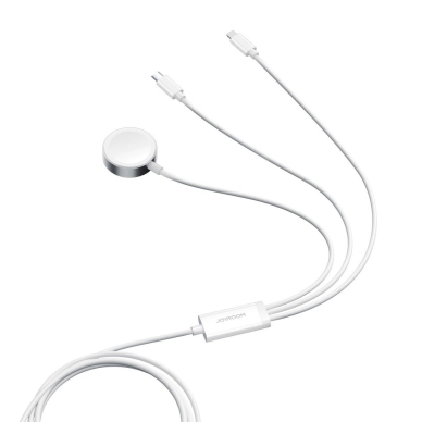 Joyroom S-IW008 3-in-1 magnetinis įkrovimo kabelis USB-A / Lightning / USB-C 1.2 m – baltas 2