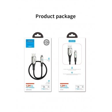 Joyroom S-M411 3A 2m USB-A - micro USB Kabelischarging indicator - Juodas 11 Joyroom S-M411 3A 2m USB-A - micro USB Kabelischarging indicator - Juodas 11