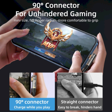 Joyroom S-UL012A6 USB-A angled Kabelis - Ligtning 2.4A 1.2m - blue 5 Joyroom S-UL012A6 USB-A angled Kabelis - Ligtning 2.4A 1.2m - blue 5